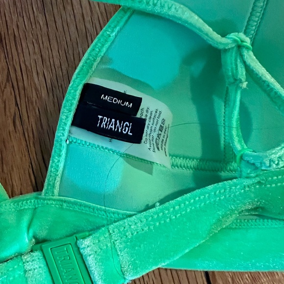 Triangl brand florescent lime green size medium bikini. Great condition! - Picture 4 of 6